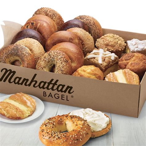 Manhattan bagels - Fast. Our bagels are made in-store every day the classic way: boiled and baked. Enjoy our signature breakfast creations made with shell cracked eggs, handcrafted sandwiches, fresh-baked sweets and frozen drinks. Our Barista Bar is stocked with 100% Arabica artisan-roasted coffee to make the perfect cup of joe (hot or cold!).